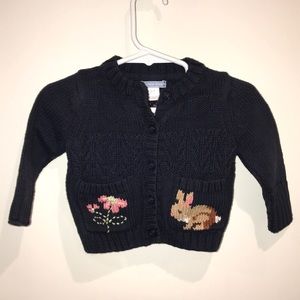 Lands’ End Navy Blue Knit Sweater